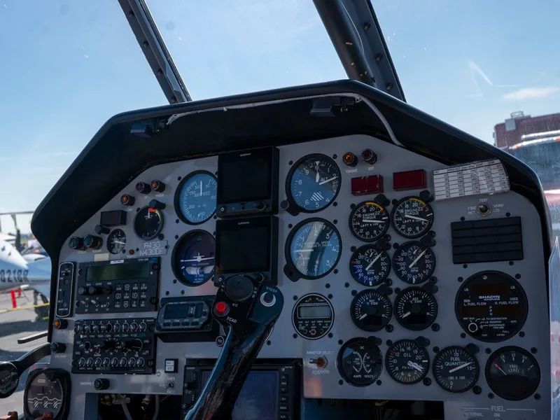 Instrument panel of a light aircraft